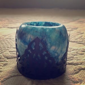 Hand Carved stone candle holder